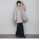 ライトジャージメルトンノーカラーミドルコート