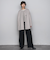 ライトジャージメルトンノーカラーミドルコート