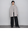 ライトジャージメルトンノーカラーミドルコート