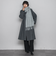 ライトジャージメルトンスタンドカラーロングコート