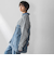 デニムドッキングニットカーディガン≪洗濯機で洗える≫