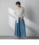 ゆれるデニムフレアパンツ