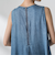 ゆれるデニムノースリーブワンピース