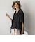 麻調シアーBACKタックスキッパーブラウス