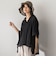 麻調シアーBACKタックスキッパーブラウス