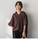 麻調シアーBACKタックスキッパーブラウス