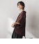 麻調シアーBACKタックスキッパーブラウス