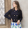 襟付きニットジャケット≪手洗い可能≫
