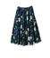 ブルーローズプリントスカート≪洗濯機で洗える≫