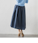 フロントボタンタフタスカート
