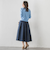 フロントボタンタフタスカート