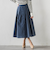 フロントボタンタフタスカート