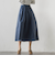フロントボタンタフタスカート