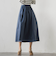 フロントボタンタフタスカート