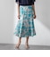 【WEB限定カラーあり】リネンライクフラワースカート