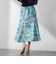 【WEB限定カラーあり】リネンライクフラワースカート
