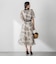 ブーケ刺繍オーガンジーブラウス