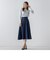 デニムシャンブレーポケットプチパールスカート
