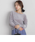 ニュアンスベロアバックシャンカットソー≪手洗い可能≫