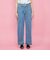 紐ベルト付デニムワイドパンツ≪手洗い可能≫