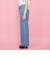 紐ベルト付デニムワイドパンツ≪手洗い可能≫
