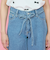 紐ベルト付デニムワイドパンツ≪手洗い可能≫