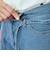 紐ベルト付デニムワイドパンツ≪手洗い可能≫