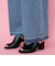 紐ベルト付デニムワイドパンツ≪手洗い可能≫