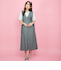 デニムライクリボンワンピース≪手洗い可能≫