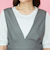 デニムライクリボンワンピース≪手洗い可能≫