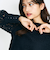 【SHIORI IRIE コラボ】スクエアネックレースブラウス≪手洗い可能≫