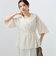【SHIORI IRIE コラボ】レースカシュクールブラウス≪手洗い可能≫