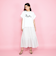 【LHELBIE】パール付きロゴプリントTシャツ≪洗濯機で洗える≫