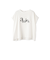【LHELBIE】パール付きロゴプリントTシャツ≪洗濯機で洗える≫