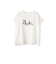 【LHELBIE】パール付きロゴプリントTシャツ≪洗濯機で洗える≫