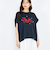 【LHELBIE】パール付きロゴプリントTシャツ≪洗濯機で洗える≫