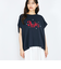 【LHELBIE】パール付きロゴプリントTシャツ≪洗濯機で洗える≫