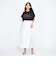 【LHELBIE】パール付きロゴプリントTシャツ≪洗濯機で洗える≫