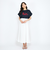 【LHELBIE】パール付きロゴプリントTシャツ≪洗濯機で洗える≫