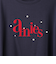 【LHELBIE】パール付きロゴプリントTシャツ≪洗濯機で洗える≫