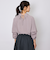 スリーブ2WAYパールネックブラウス≪洗濯機で洗える≫