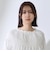 前後2WAYレースシャーリングブラウス