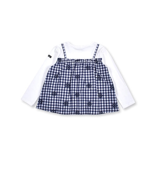 【平成レトロ】メゾピアノTシャツ150 フルーツxギンガムチェック 平成レトロ】メゾピアノTシャツ150 フルーツxギンガムチェック