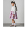 日本製 フォーマル グログラン 花柄 フラワー プリント ワンピース (110~130cm)