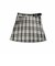 【 ニコ☆プチ 掲載 】飾り ベルト インナー パンツ 付き ラメ糸 ツイル チェック プリーツ スカパン (130~160cm)