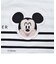 【 Disney 】 ミッキーマウス / ミニーマウス / フェイス ワッペン 付 ボーダー 柄 Tシャツ / ディズニー (80~130cm)