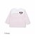 【 Disney 】 ミッキーマウス / ミニーマウス / フェイス ワッペン 付 ボーダー 柄 Tシャツ / ディズニー (80~130cm)