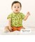 【お揃い】綿麻フルーツ柄アニマルサファリ柄半袖ロンパースベビー(70~80cm)