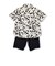 パンダシャツ + Wガーゼ ショートパンツ コットン セット (95~130cm)