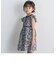 前立てデザインシック花柄ワンピース(95~150cm)